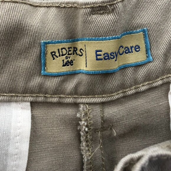 Riders By Lee Women Pants Size 6M EasyCare Khaki Straight Leg Tan Classic Casual - Picture 3 of 13